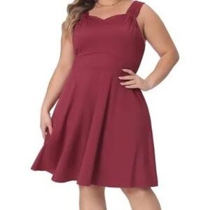Agnes Orinda Sleeveless Dress Sweetheart Neck A-line Dress Sz 4X Women